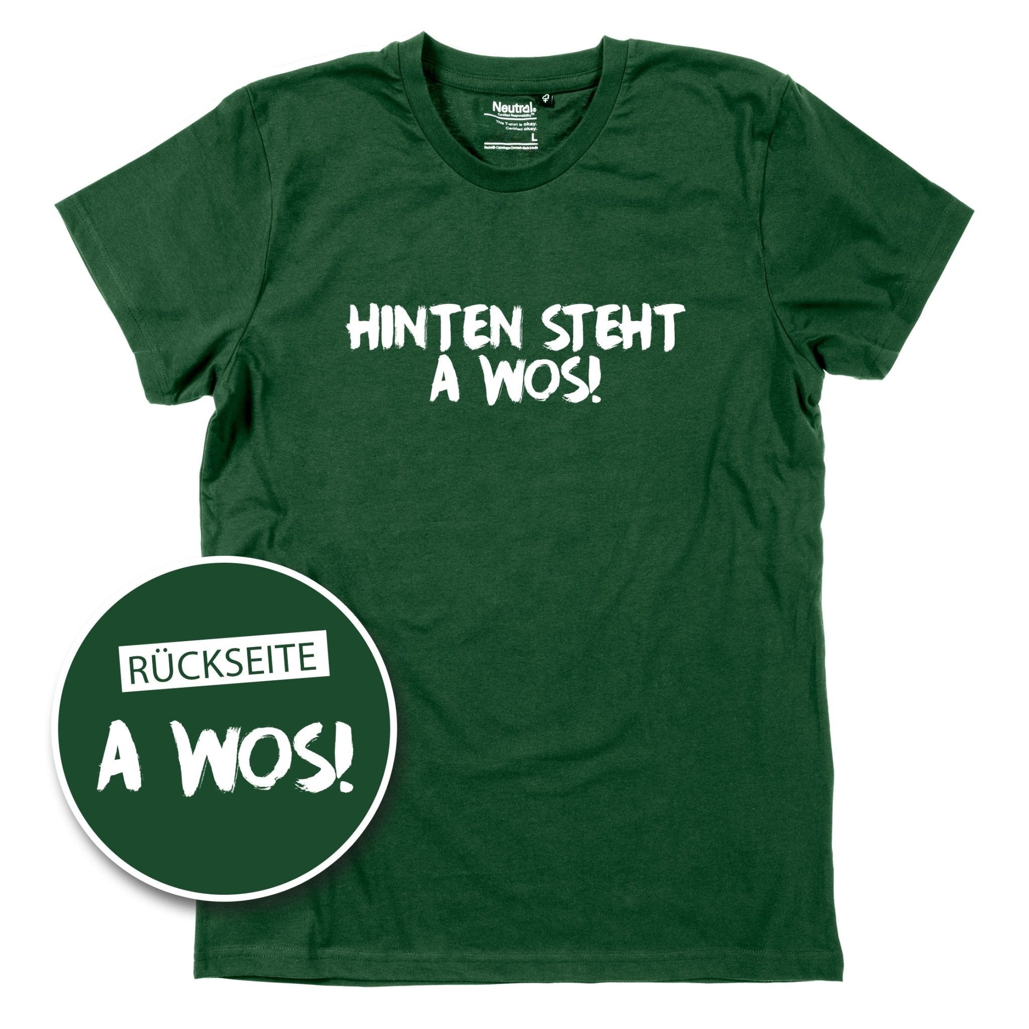 Herren - Shirt "A Wos!" (mit Rückenprint) - meinherzschlag.de