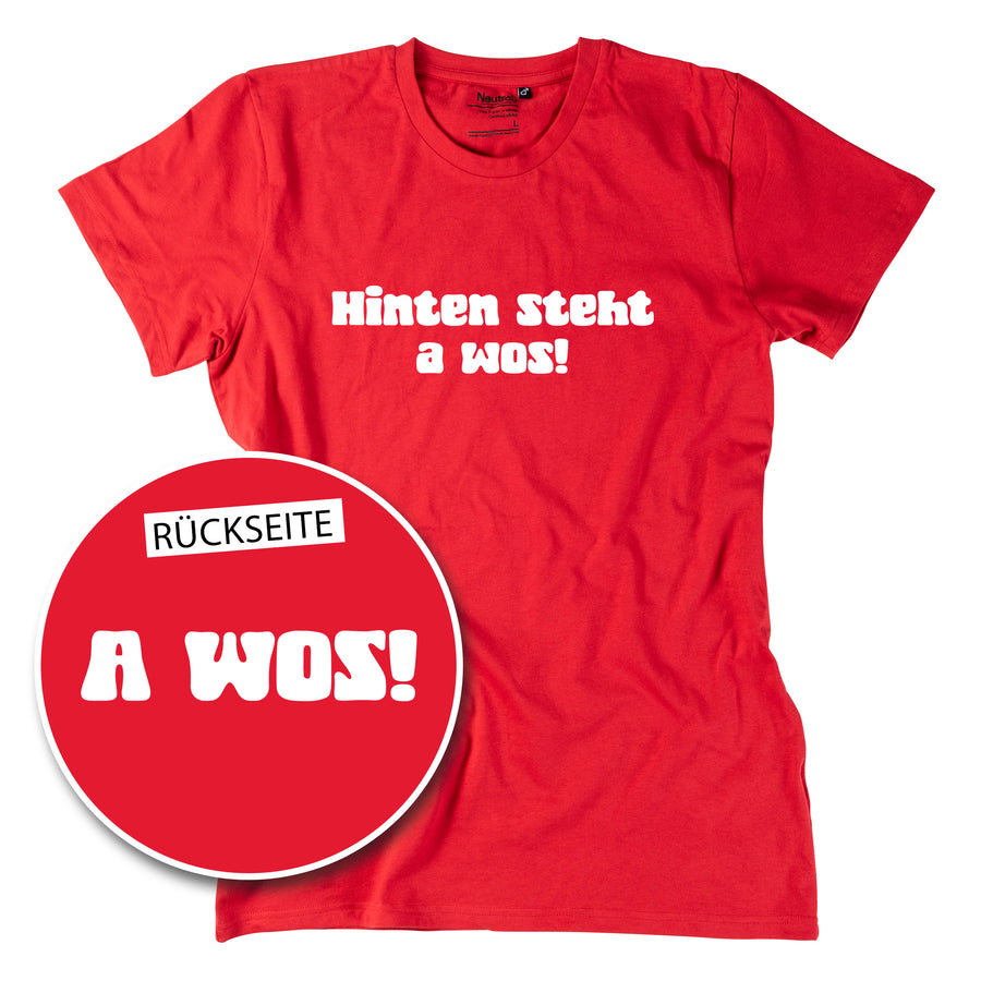 Herren-Shirt "A Wos!" (mit Rückenprint) von meinherzschlag – Produktbild 7 von 8.