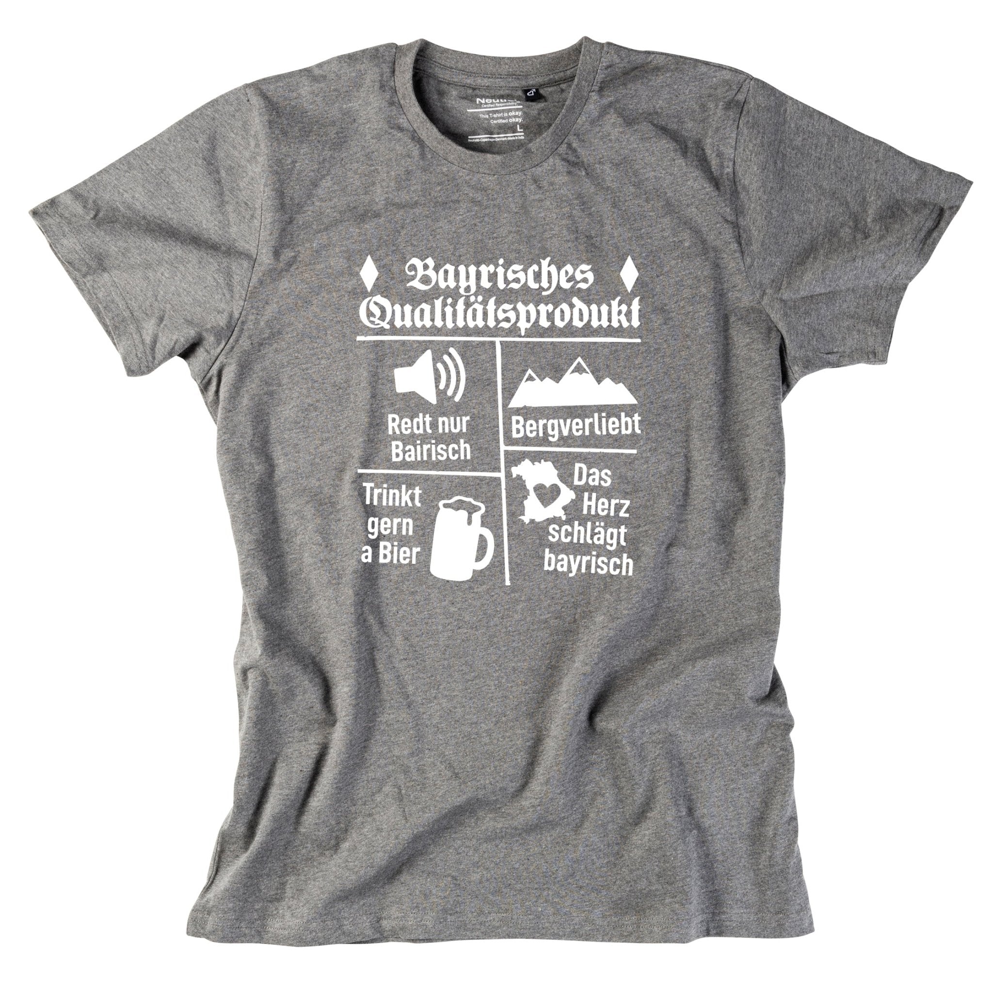 Herren - Shirt "Bayrisches Qualitätsprodukt" - meinherzschlag.de