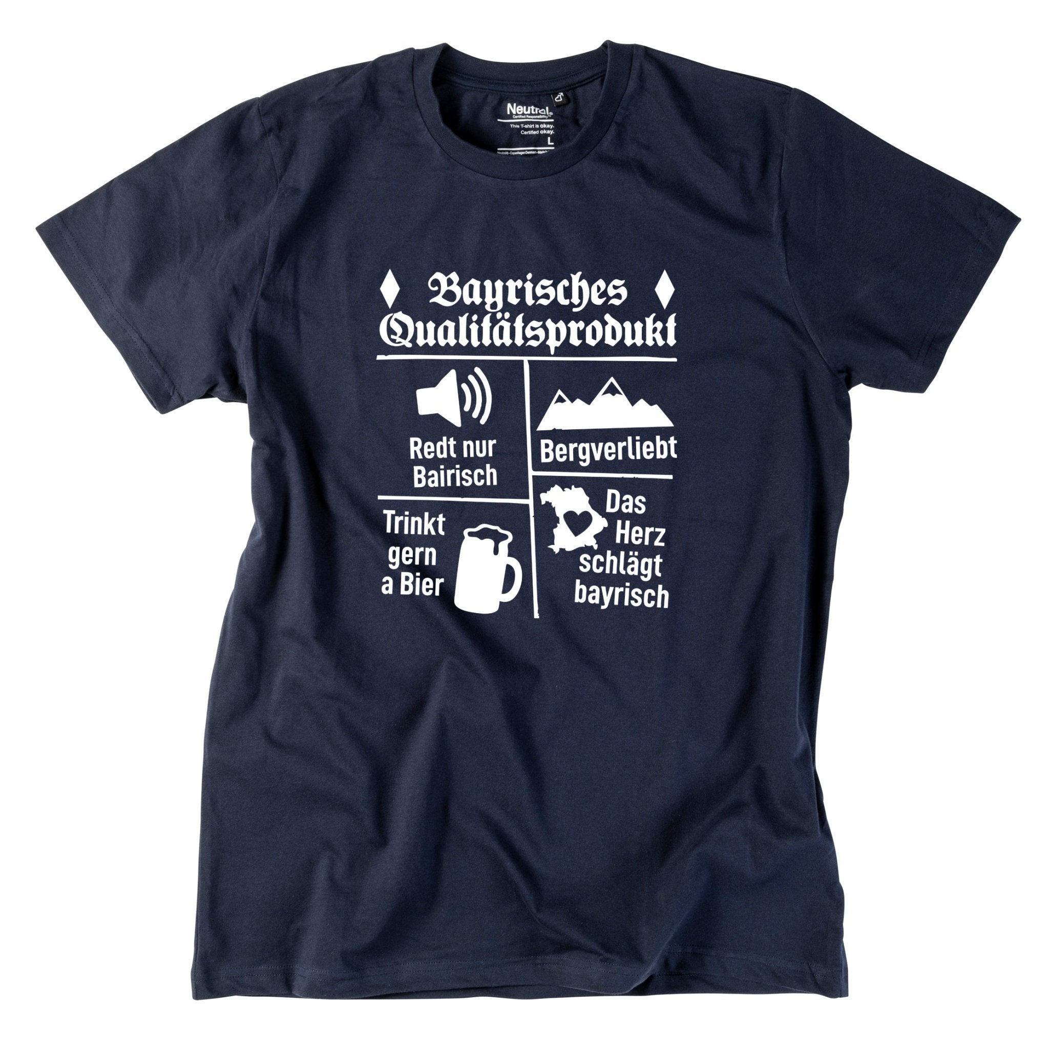 Herren - Shirt "Bayrisches Qualitätsprodukt" - meinherzschlag.de