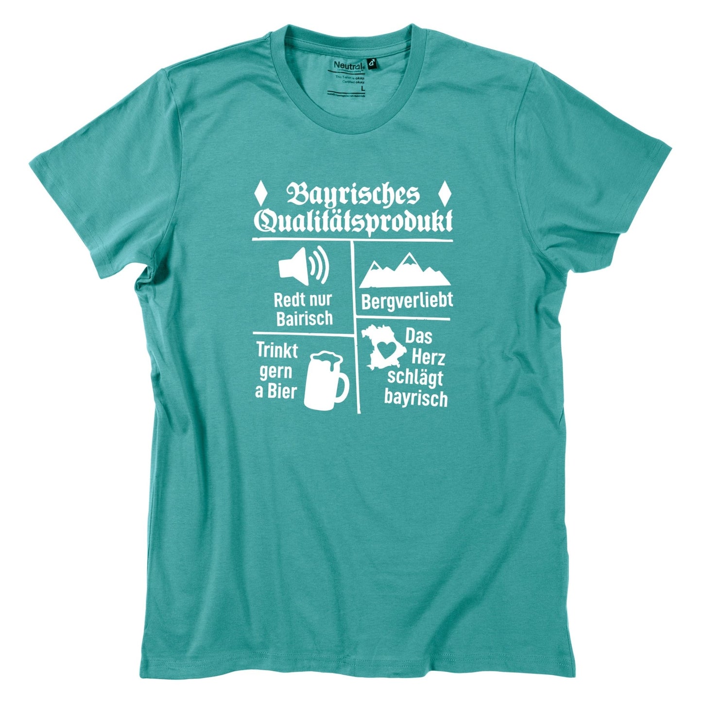Herren - Shirt "Bayrisches Qualitätsprodukt" - meinherzschlag.de
