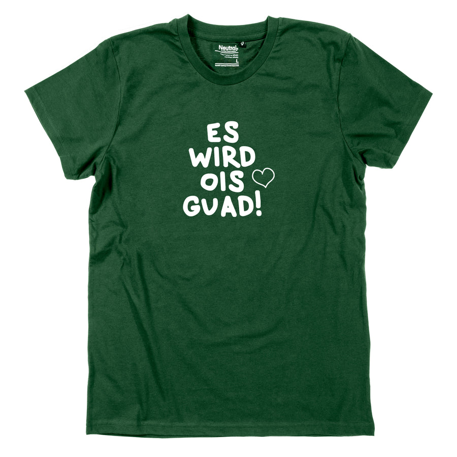 Herren-Shirt "Es wird ois guad" von meinherzschlag – Produktbild 1 von 8.