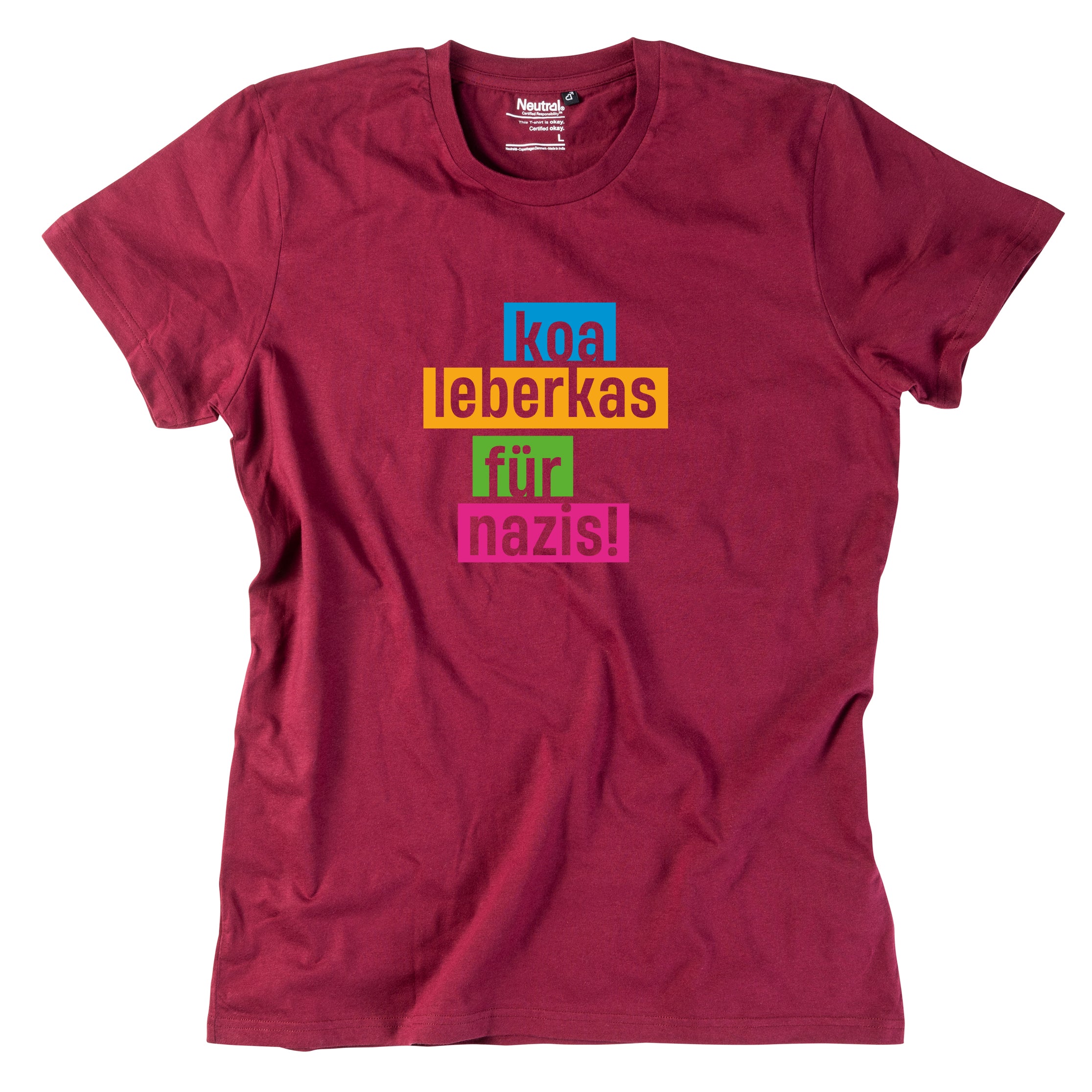 Herren-Shirt "Koa Leberkas für Nazis!"