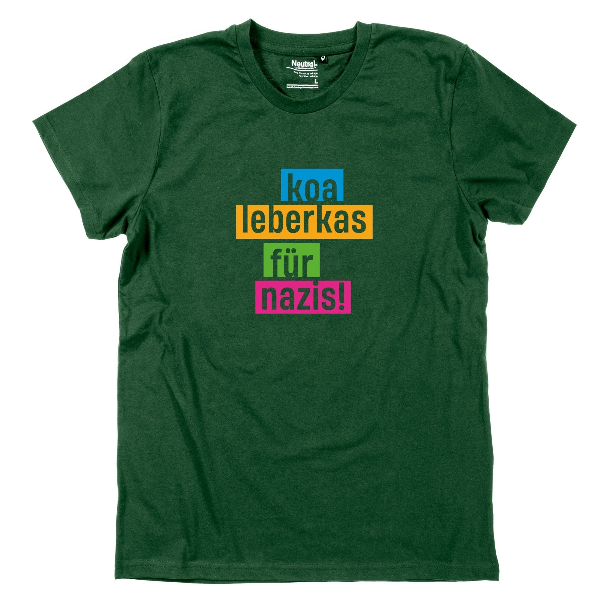 Herren - Shirt "Koa Leberkas für Nazis!" - meinherzschlag.de