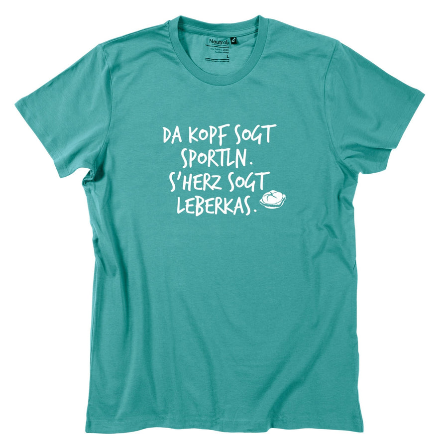 Herren - Shirt "s'Herz sogt Leberkas" - meinherzschlag.de