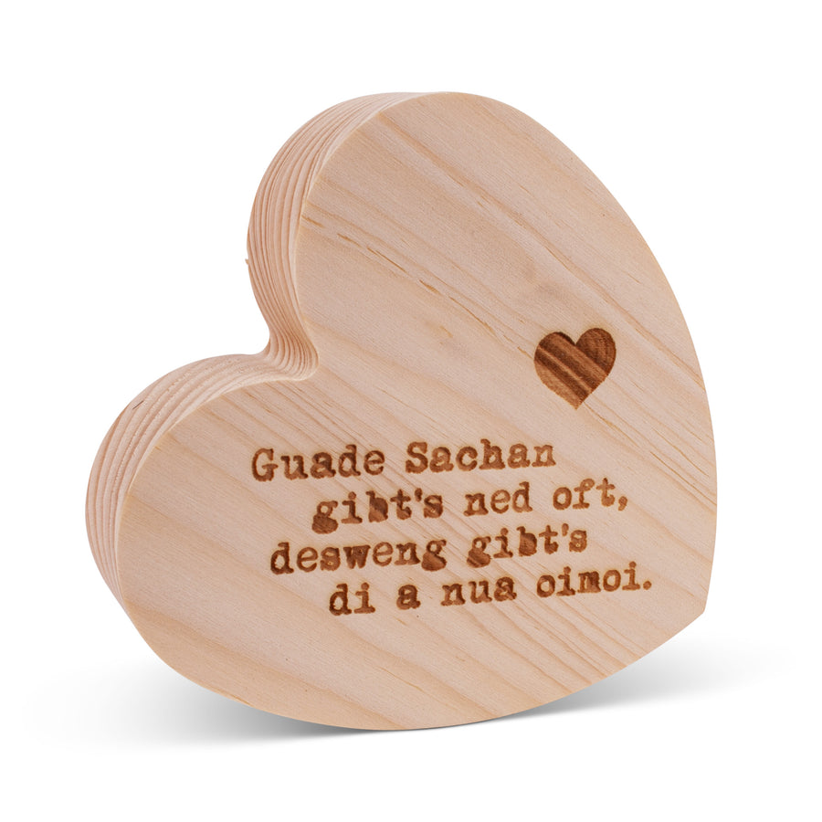 Holzherzerl "Guade Sachan" - meinherzschlag.de