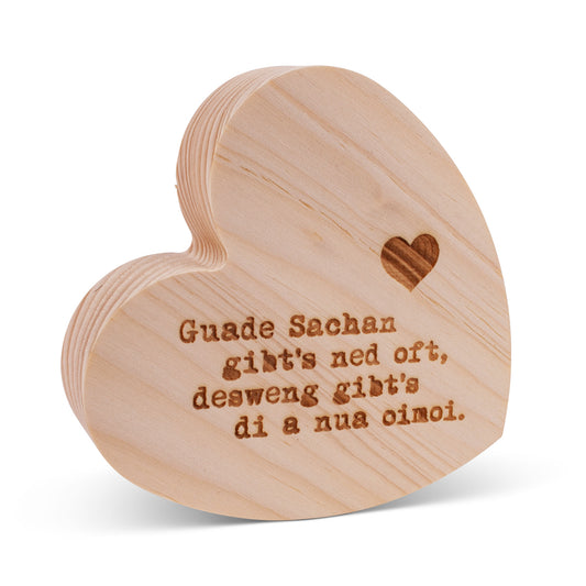 Holzherzerl "Guade Sachan" - meinherzschlag.de
