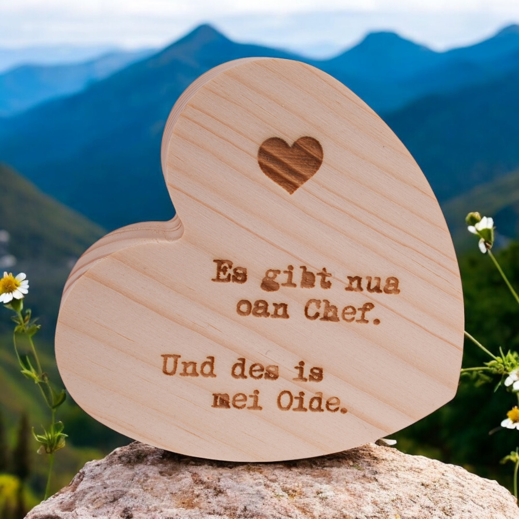 Holzherzerl "Mei Oide"