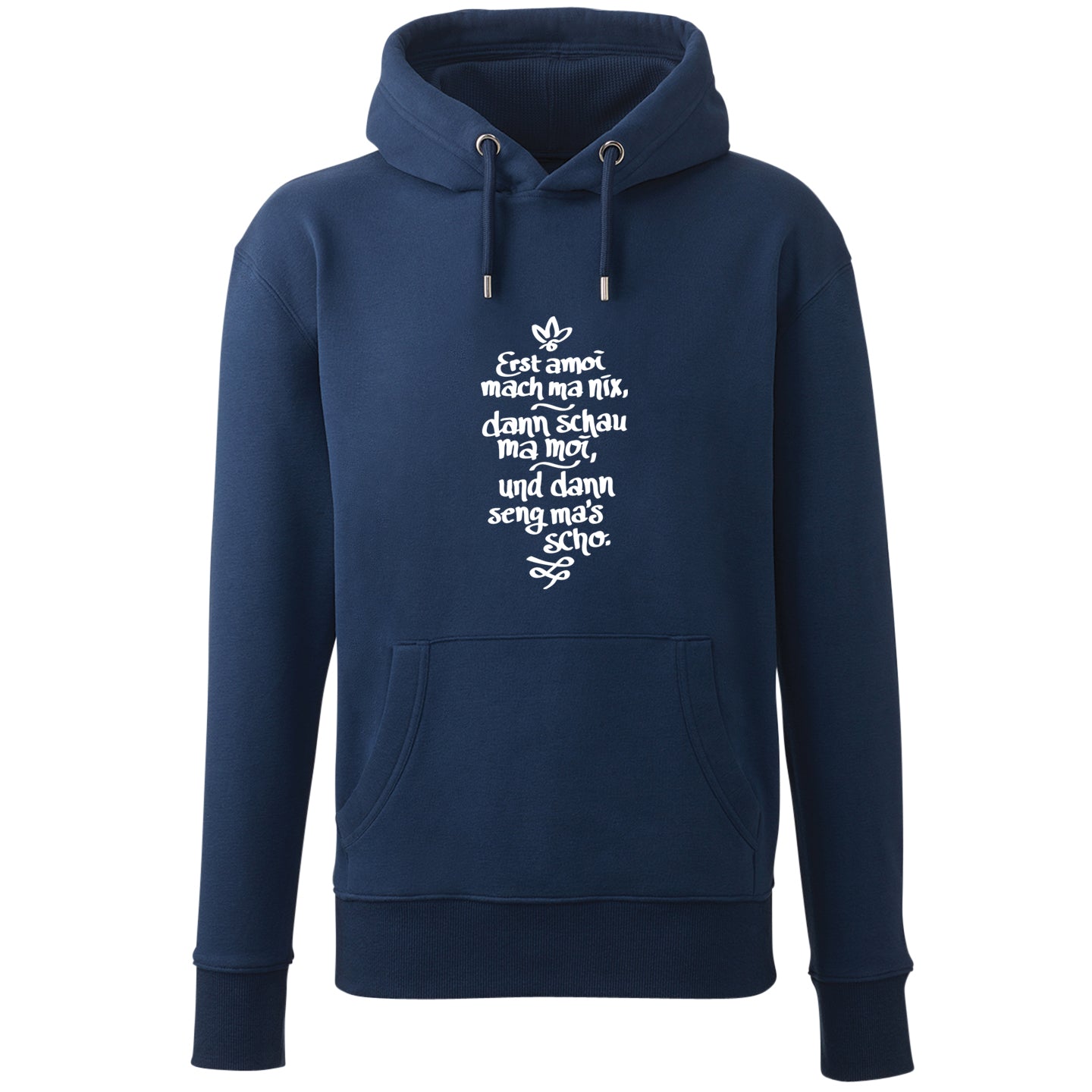 hoodie-erst-amoi-mach-ma-nix-navy