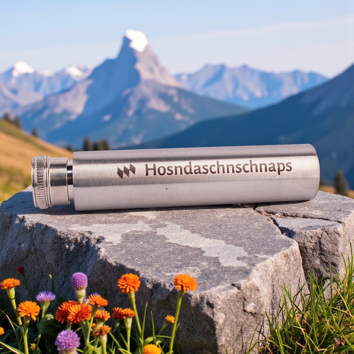 Hosentaschen - Flachmann "Hosndaschnschnaps" - meinherzschlag.de