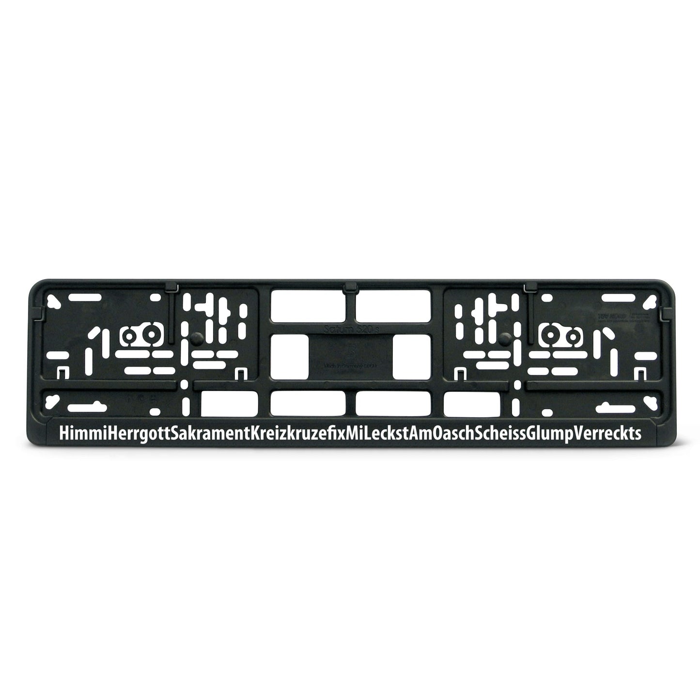 Kennzeichenhalter "Kreizkruzefix" - meinherzschlag.de