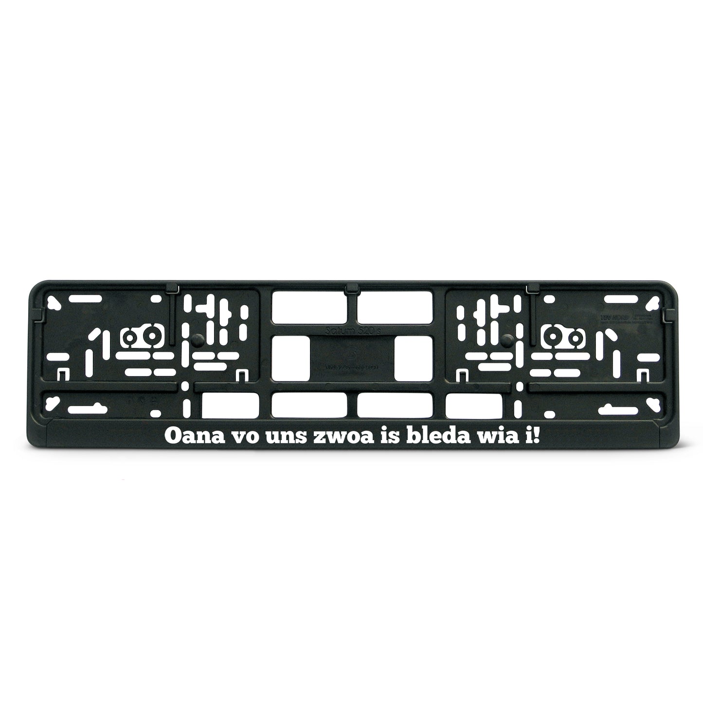 Kennzeichenhalter "Oana vo uns zwoa!" - meinherzschlag.de