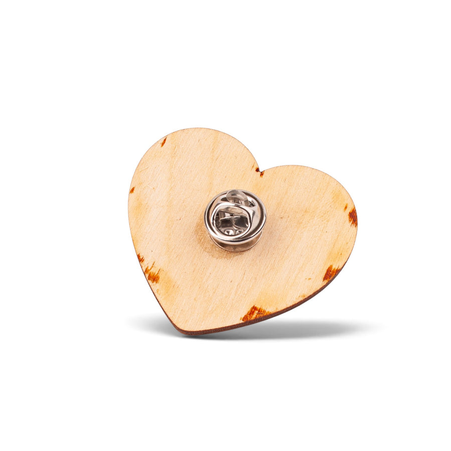 Holz-Ansteck-Pin "Lebkuchenherzerl" mit Wunschname