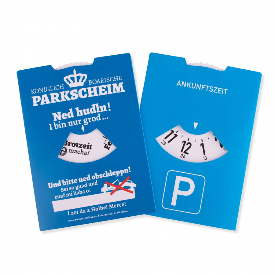 Königlich Boarische Parkscheim blau - meinherzschlag.de