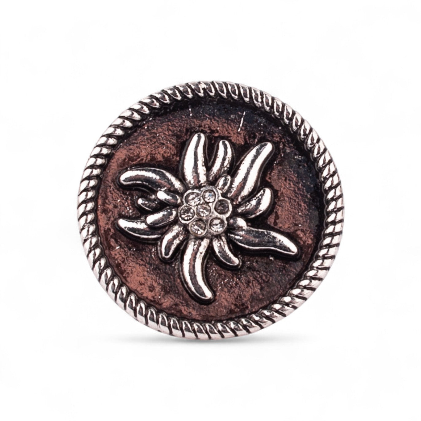 Ansteck-Pin "Edelweiß" mit Strass