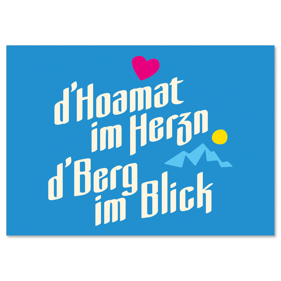 Postkarte "d'Hoamat im Herzn" - meinherzschlag.de