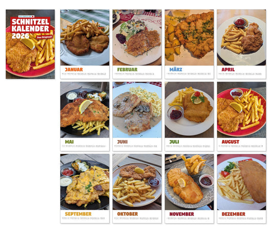 Der Schnitzel - Kalender 2026 - meinherzschlag.de
