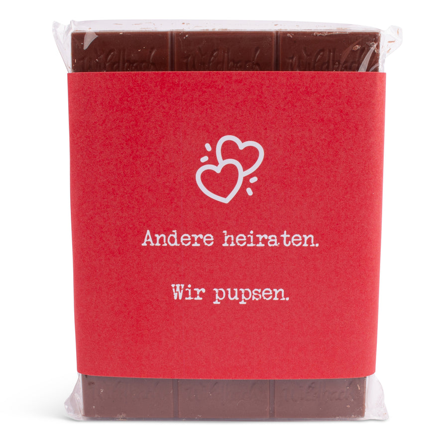 Schokolade "Andere heiraten. Wir pupsen." - meinherzschlag.de