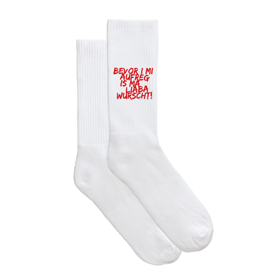 Sportsocken "Bevor i mi aufreg ..." - meinherzschlag.de