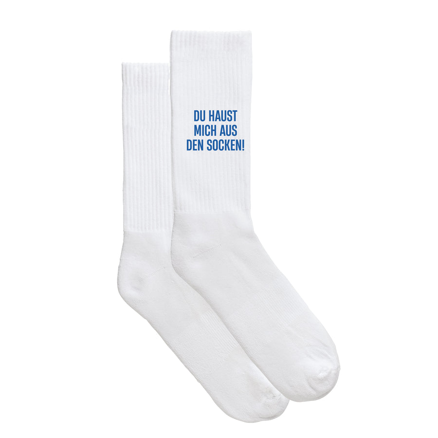Sportsocken "Du haust mich aus den Socken!" von meinherzschlag – Produktbild 5 von 6.