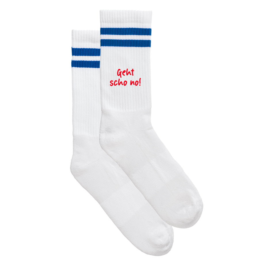 Sportsocken "Geht scho no!" von meinherzschlag – Produktbild 2 von 6.