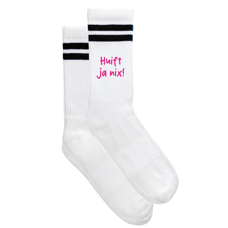Sportsocken "Huift ja nix!" von meinherzschlag – Produktbild 4 von 6.