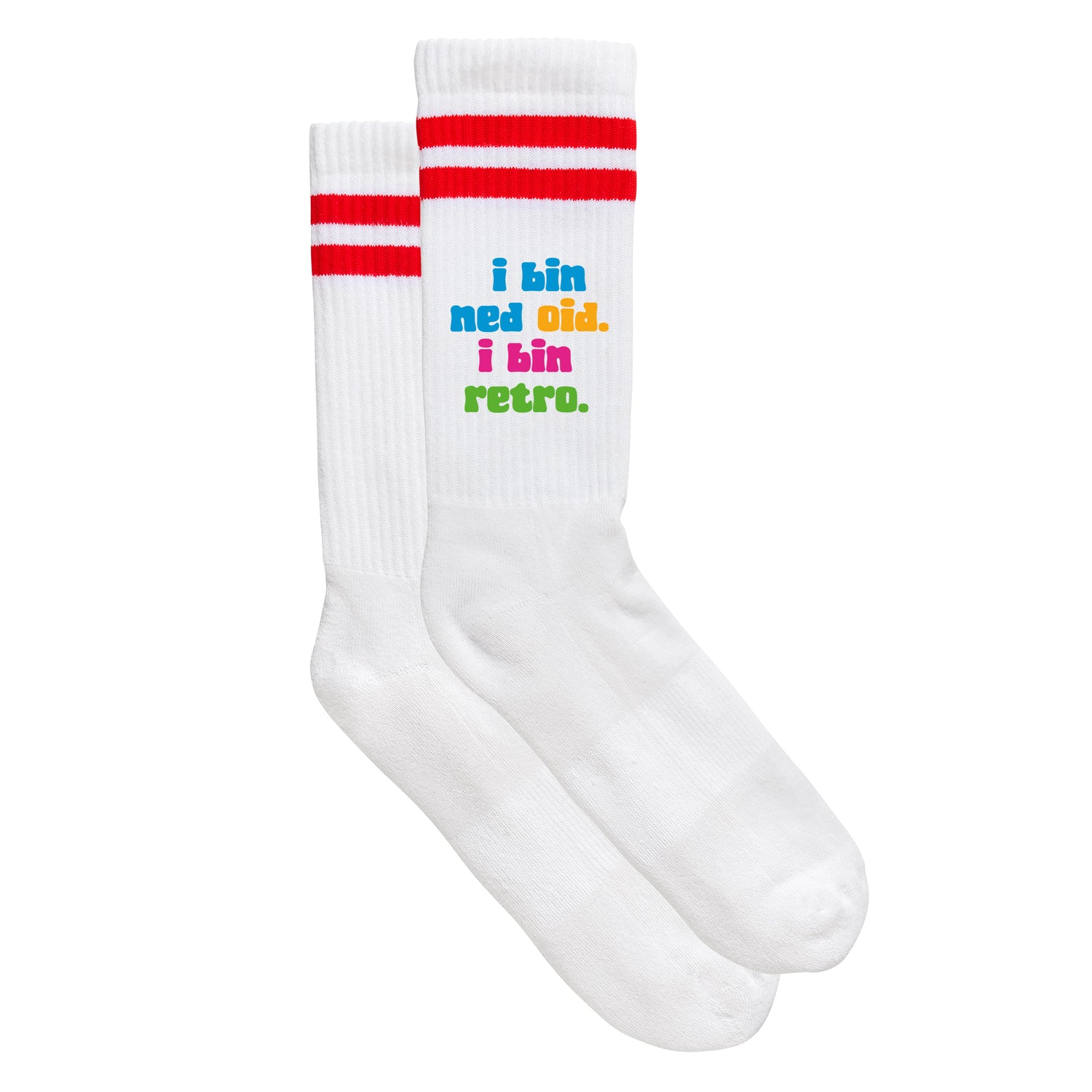 Sportsocken "I bin ned oid. I bin retro."