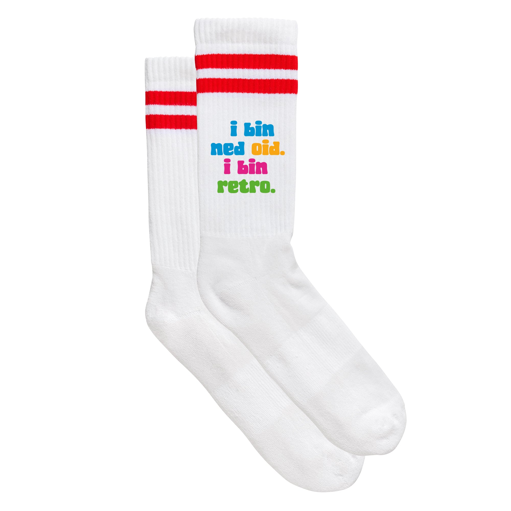 Sportsocken "I bin ned oid. I bin retro."
