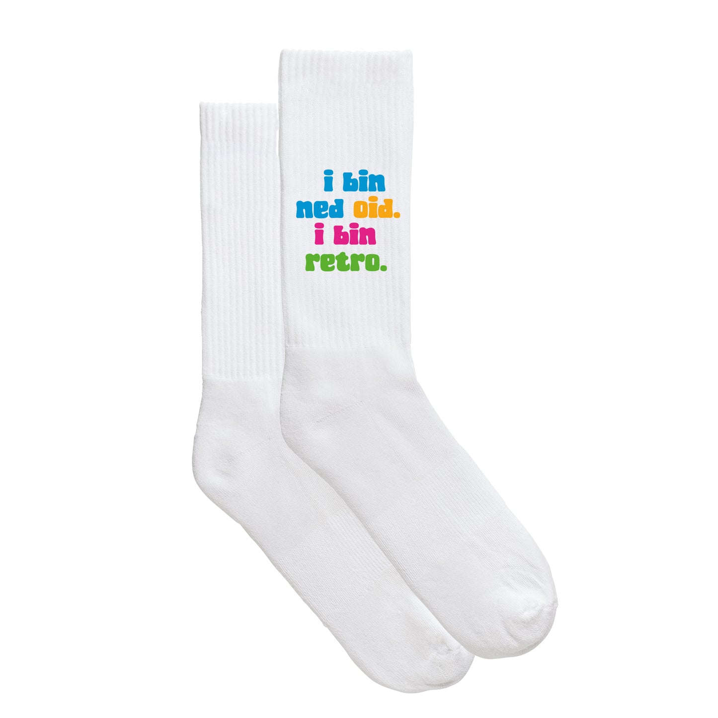 Sportsocken "I bin ned oid. I bin retro." - meinherzschlag.de