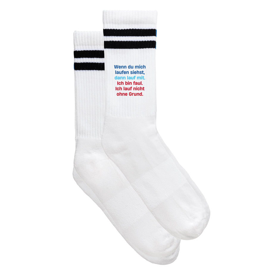 Sportsocken "Ich bin faul" von meinherzschlag – Produktbild 4 von 6.
