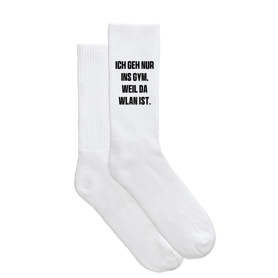 Sportsocken "WLAN im Gym" - meinherzschlag.de