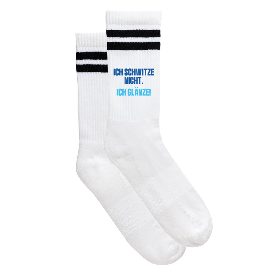 Sportsocken "Ich schwitze nicht. Ich glänze." - meinherzschlag.de