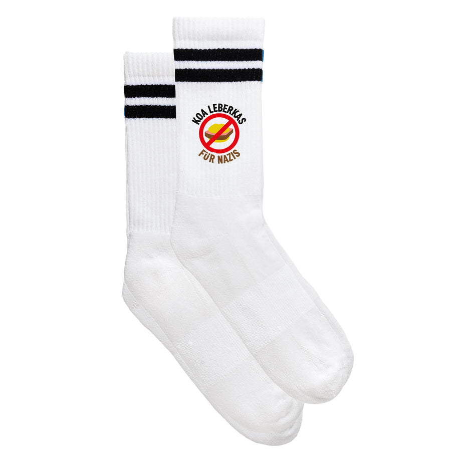 Sportsocken "Koa Leberkas für Nazis" von meinherzschlag – Produktbild 1 von 6.