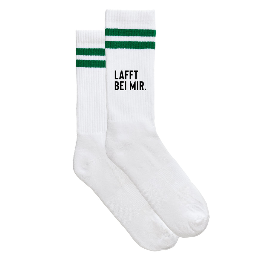 Sportsocken "LAFFT BEI MIR." von meinherzschlag – Produktbild 4 von 6.