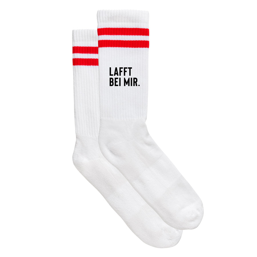 Sportsocken "LAFFT BEI MIR." von meinherzschlag – Produktbild 2 von 6.
