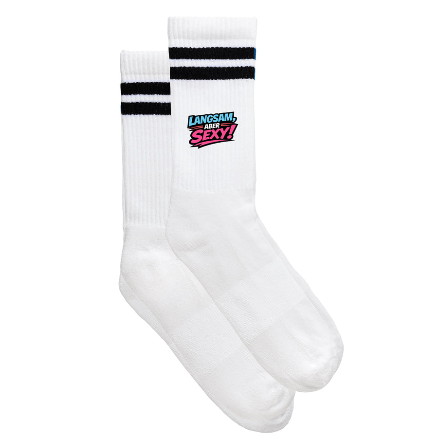 Sportsocken "Langsam, aber sexy!" von meinherzschlag – Produktbild 4 von 6.