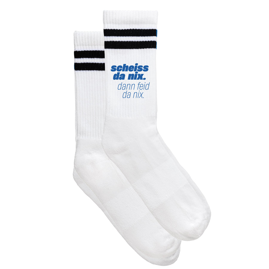 Sportsocken "Scheiss da nix" - meinherzschlag.de