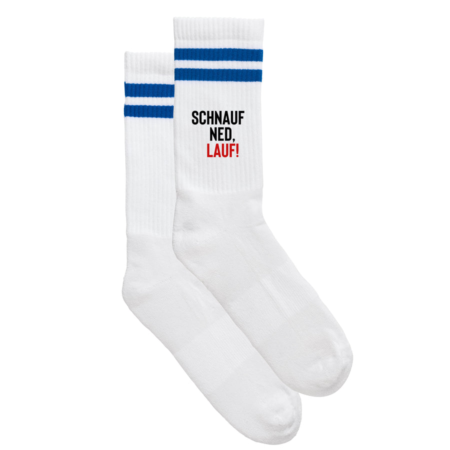 Sportsocken "Schnauf ned, lauf!" von meinherzschlag – Produktbild 4 von 6.