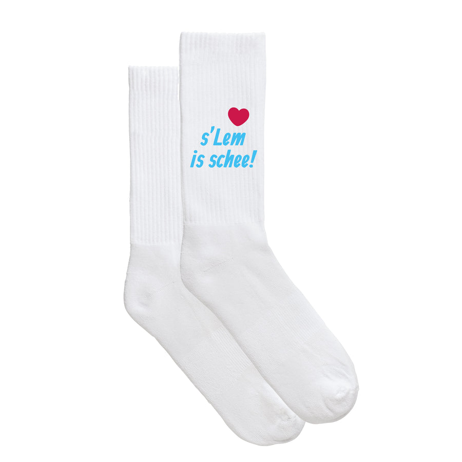 Sportsocken "s'Lem is schee!" - meinherzschlag.de