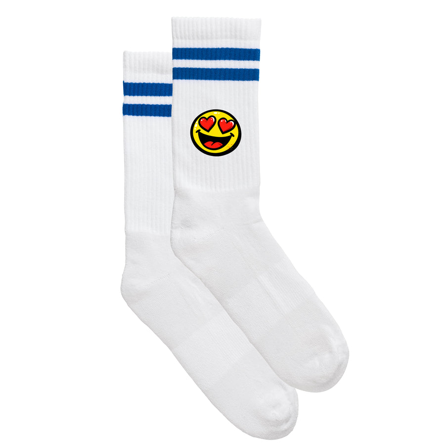 Smiley-Sportsocken "Herzaugen" von meinherzschlag – Produktbild 2 von 6.