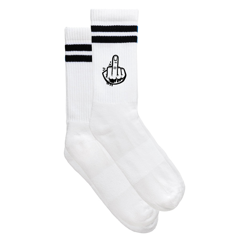Smiley-Sportsocken "F*ck You!" von meinherzschlag – Produktbild 4 von 6.
