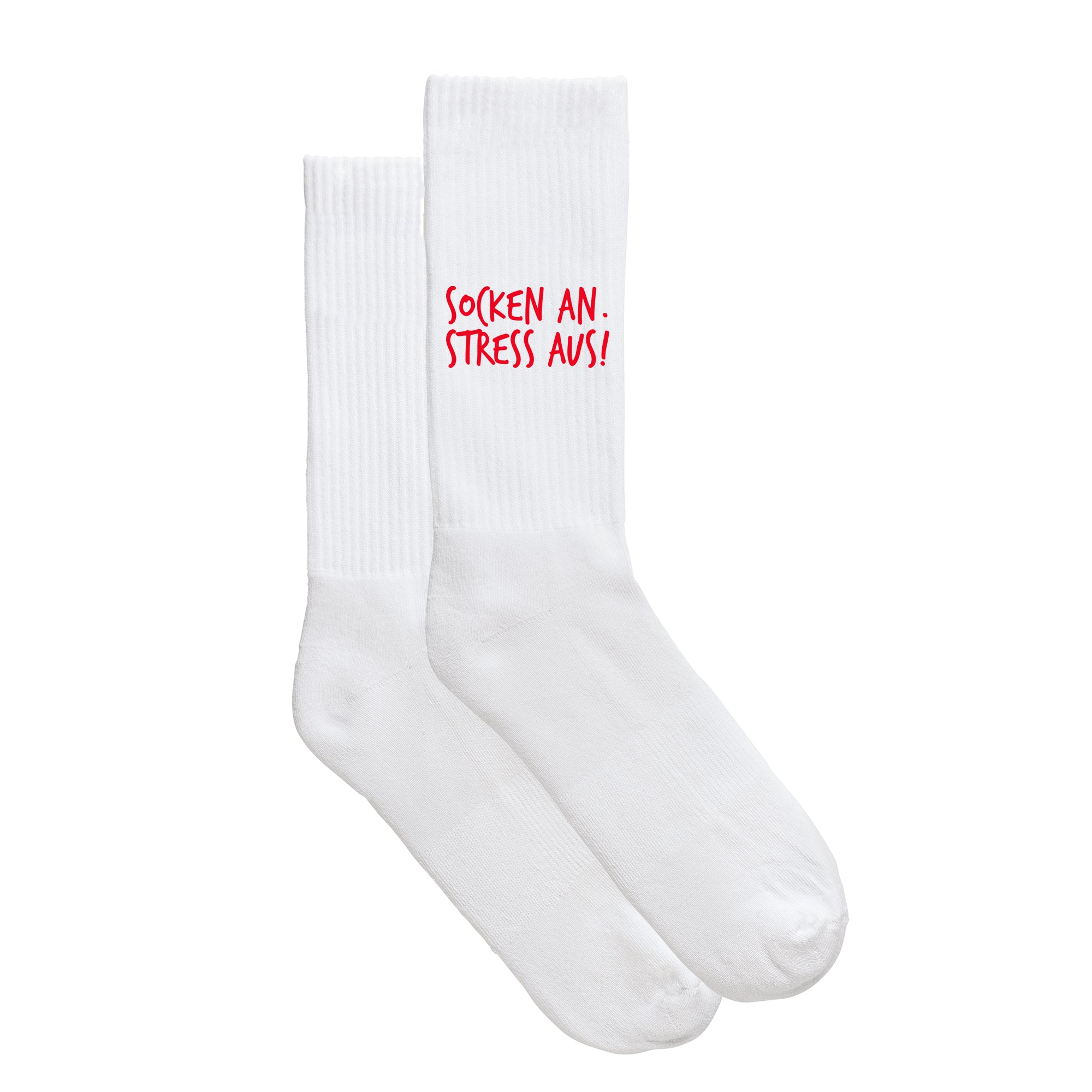 Sportsocken "Socken an. Stress aus."