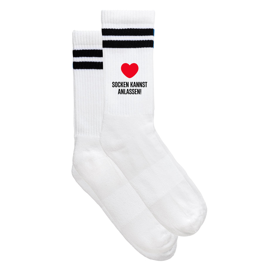 Sportsocken "Socken kannst anlassen" von meinherzschlag – Produktbild 5 von 6.