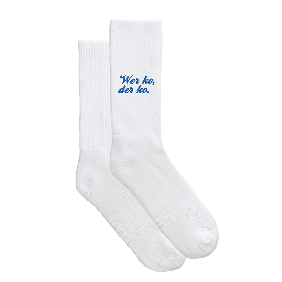Sportsocken "Wer ko, der ko!" von meinherzschlag – Produktbild 5 von 6.