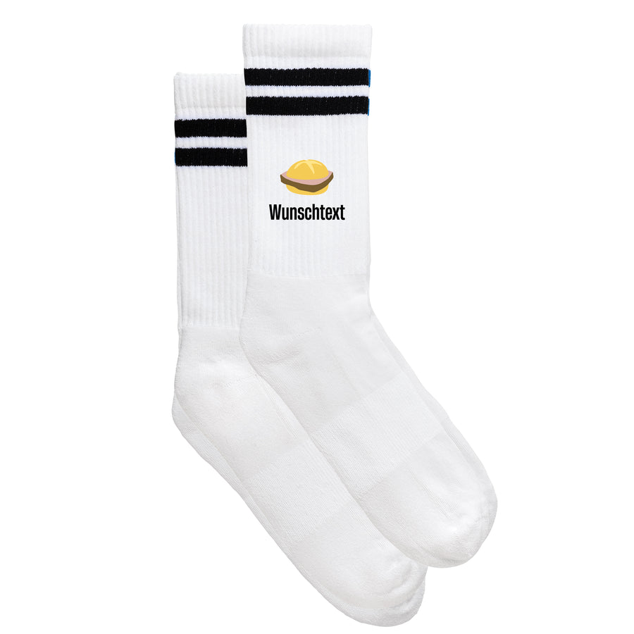 Sportsocken "Leberkas mit Wunschname" von meinherzschlag – Produktbild 4 von 6.