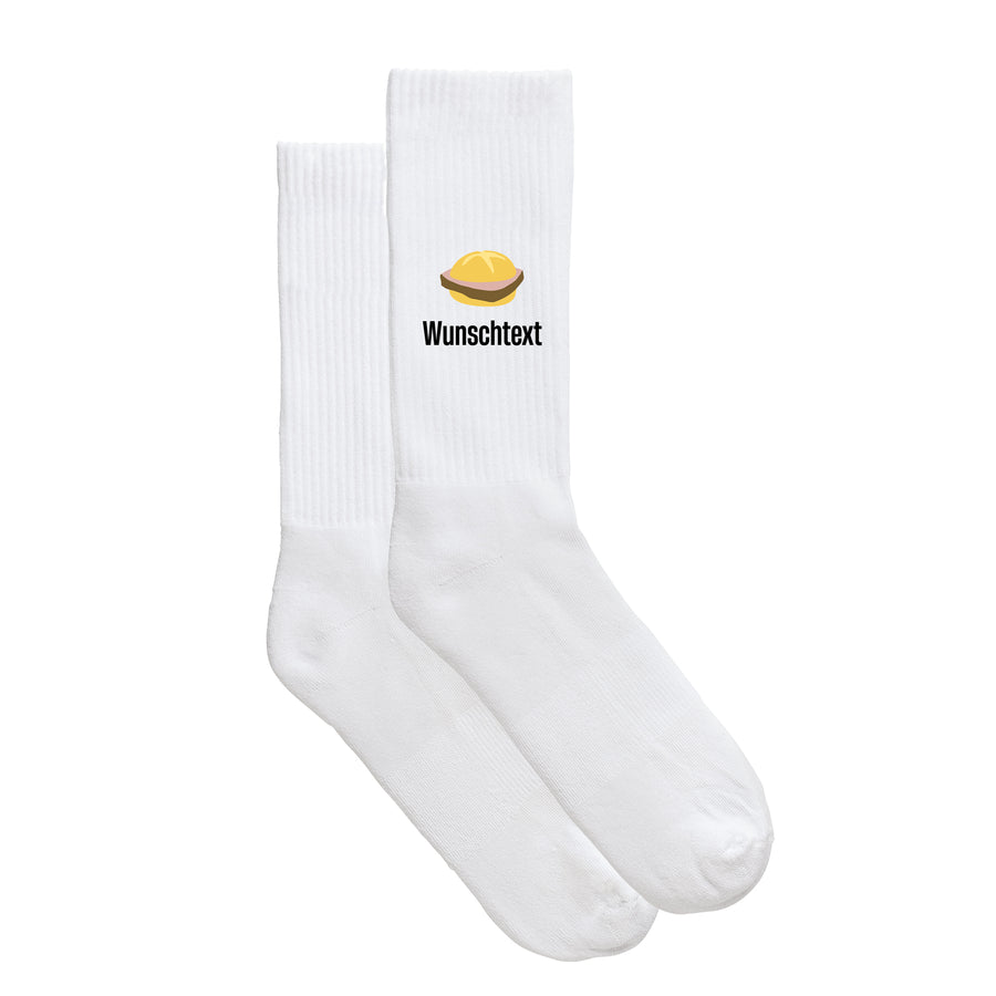 Sportsocken "Leberkas mit Wunschname" von meinherzschlag – Produktbild 5 von 6.