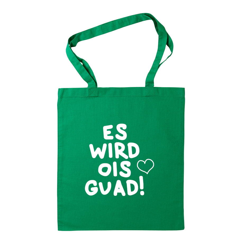 Tasche "Es wird ois guad!" von meinherzschlag – Produktbild 2 von 11.