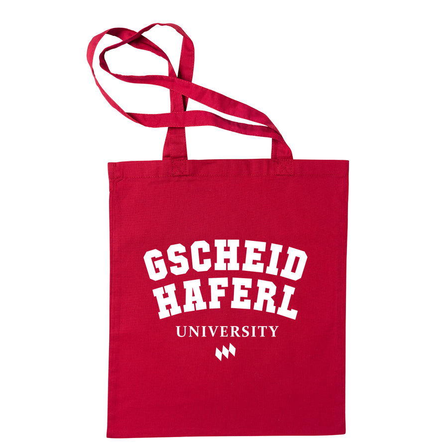Tasche "Gscheidhaferl University" - meinherzschlag.de