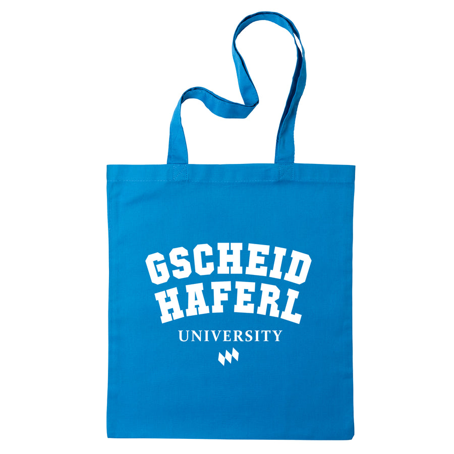 Tasche "Gscheidhaferl University" - meinherzschlag.de