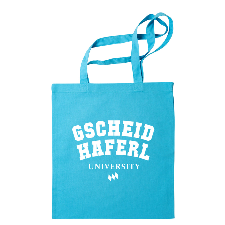 Tasche "Gscheidhaferl University" - meinherzschlag.de